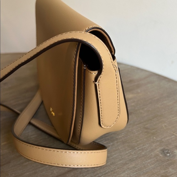 Lauren Ralph Lauren Women's Dryden Caley Mini Cross Body Saddle Style Bag Tan - Picture 14 of 17